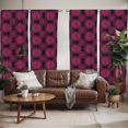 thumbnail image 2 of Ambesonne Purple Mandala Window Curtains, Psychedelic Boho, Each 28" W x 63" L, Maroon Magenta, 2 of 5