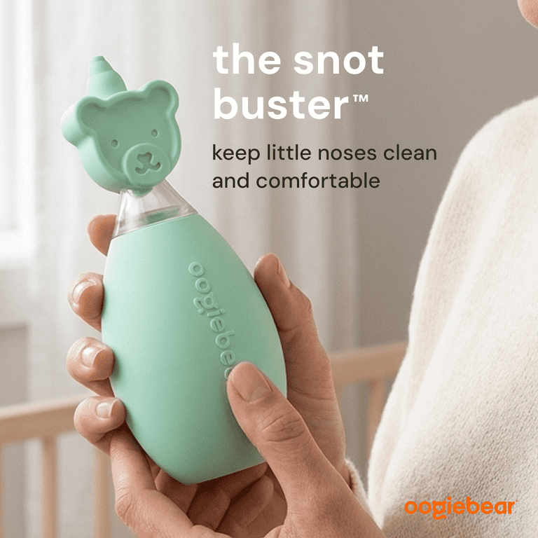 oogiebear Baby Nose Bulb Aspirator, Mint Green photo 8