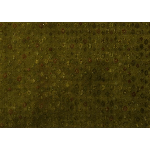 Ahgly Company Indoor Rectangle Abstract Yellow Modern Area Rugs, 8' x 12'