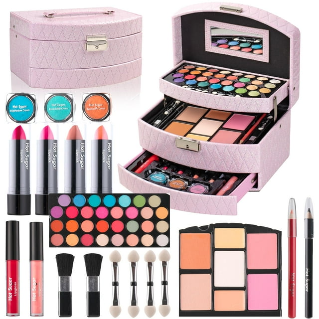 Kit de maquillaje Hot Sugar para niñas de 10 a 12 años con herramientas y cosméticos reales