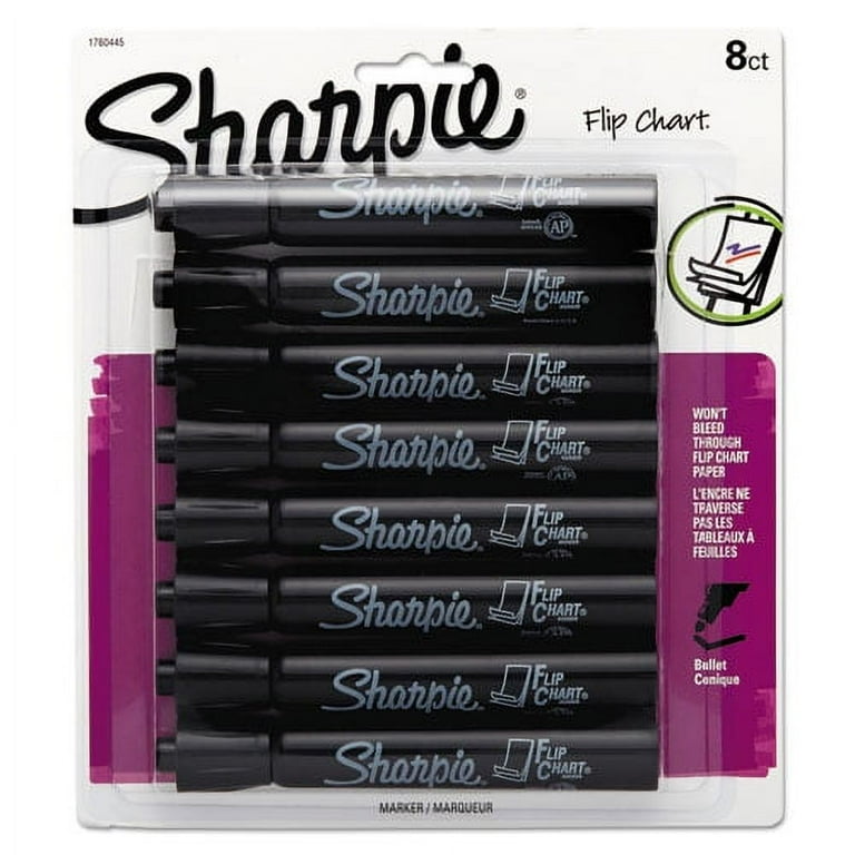Flip Chart Marker, Broad Bullet Tip, Black, 8/Pack Flip Chart Marker, Broad Bullet Tip, Black, 8/Pack