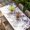 White Purple, variant on Green Leaves Table Cloths for 6 Foot Rectangle Tables, Summer Botanical Patio Waterproof Elastic Fitted Tablecloths, Washable Rectangular Table Cover for Camping