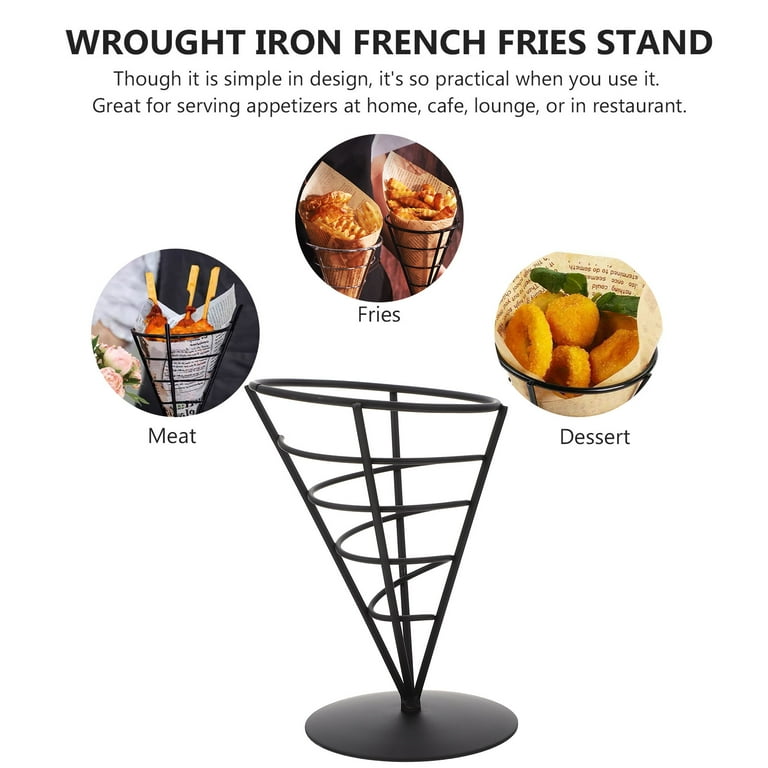 CIMAXIC Restaurant French Fry Holder French Fries Rack Iron