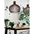 thumbnail image 4 of KWUD Modern Scandinavian Style Ceiling Mount Wood Pendant Lighting Lamp Shade with E26/27 Base, 4 of 5