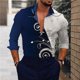 thumbnail image 1 of Camisas de manga larga con estampado floral de otoño para hombre, ropa de estilo étnico de tendencia para hombre, camisas casuales con personalidad de moda, camisetas de manga larga para hombre, 1 of 6
