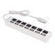 thumbnail image 2 of 7 Ports USB 2.0 Hub Data Transfer with Individual for PC Laptop (White), 2 of 3