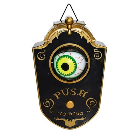 Bangus Halloween Decoration, Lightup Doorbell Animated Eyeball