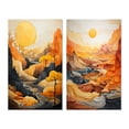 thumbnail image 2 of Designart "Bold horizon Canyon Desert VIII" Canyon Wall Art Set Of 2 - Yellow Landscapes Gallery Set For Office Decor, 2 of 7