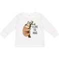 thumbnail image 3 of Inktastic I Live to Hug Cute Sloth on a Branch Boys or Girls Long Sleeve Toddler T-Shirt, 3 of 5