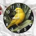 thumbnail image 2 of Soliyoahee Canary Clock 10inch Wooden Round Wall Clock Home Decor Silent No Tick Battery Powered for Living Room Bedroom Kitchen Farmhouse, 2 of 6