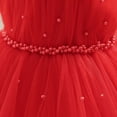 thumbnail image 6 of LYMAYTER Flower Girls Tulle Princess Dresses Kids Baby Sleeveless Lace Wedding Dress for 12m-12 Years Toddler Sweet Party Gown, 6 of 9
