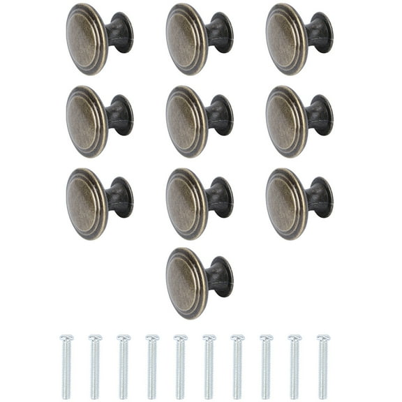 WASHWEPE Kitchen Cabinet Door Handles Golden Iron 10Pcs 1.2in