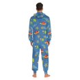 thumbnail image 4 of FORMRS Onesies Pajama for Adults Unisex Hoodie Winter Jumpsuit One Piece Sleepwear, Sizes S-2XL, Blue Cartoon Galaxy, 4 of 7