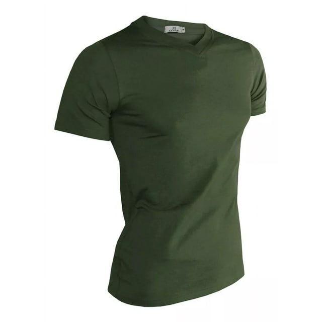 Playera Lisa Cuello V Para Hombre