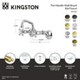 thumbnail image 4 of Kingston Brass KS212SN Kingston Two-Handle 2-Hole Wall Mount Bar Faucet in Brushed Nickel, 4 of 5