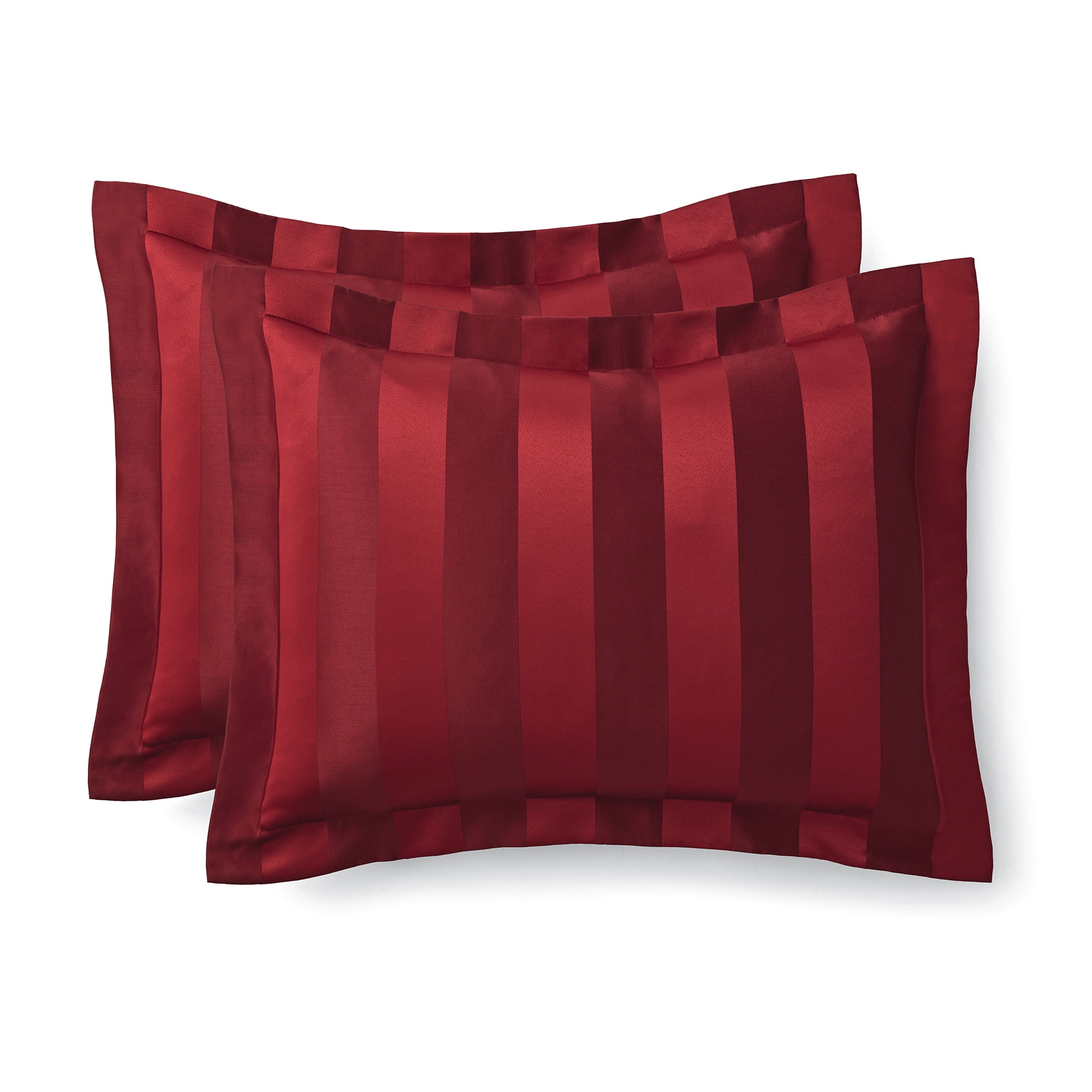 Mainstays Luscious Merlot 5 Piece Damask Stripe Comforter Set, King, Adult, Unisex