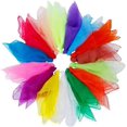 thumbnail image 1 of Pack Of 15 Juggling Towels, Chiffon Towels For Dancing, Juggling, Sensory, Dance Towels, 60 X 60 Cm Colorful Towels, 1 of 5