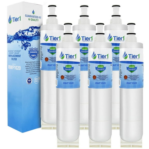 Tier1 4396508 Refrigerator Water Filter 6-pk | Replacement for Whirlpool 4396508, 4396510, 4392857, NLC240V, Kenmore 46-9010, Filter 5, EDR5RXD1, Fridge Filter