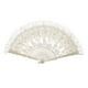 thumbnail image 1 of Abanico plegable de encaje Abanico plegable de encaje blanco Decoración de moda Abanico de encaje para mujer Retro flor, 1 of 9