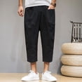 thumbnail image 2 of Men's Casual Harem Pants Breathable Loose Fit Summer Trousers Comfortable Daily Wear Versatile Basic Style Lightweight Relaxed Beach Yoga Men's Pants Relaxed Fit Lounge Big and Tall, 2 of 7