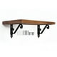 thumbnail image 1 of Uxcell 2 Pcs Soportes Decorativos para Estantes, Soportes para Estantes Flotantes de 200mm/8 Pulgadas para Estanterías de Pared, Negro, 1 of 7
