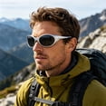thumbnail image 5 of Bomd Polarized Sports Sunglasses Mens,UV400 Protection Mirror Lenses Oval Frame Sun Glasses, Personality Fashion Sunnies Eyewear for Running Cycling Driving Fishing Outdoor Daily Wear Grey, 5 of 9
