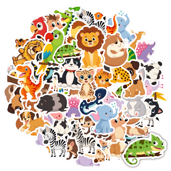 35pcs-50pcs Cute Stickers Animal Stickers Funny Stickers for Laptops Notebooks Suitcases
