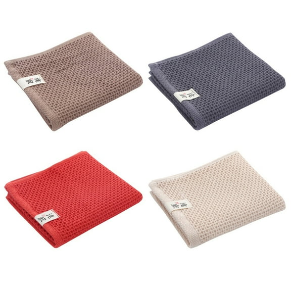 Classic Waffle Weave Bath Towels Set of 4, Oversized Pure Cotton, 13.78 x 29.52 In,Microfiber Cotton for Bathroom Spa Hotel Home Kitchen