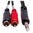 thumbnail image 2 of Hosa Technology 2x 6.6' (2M) Stereo 1/4" Male to Two RCA Male Y-Cable, 2 of 6