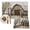 Brown, variant on Farmhouse Wood Barn Placemats Set of 6, Vintage Country Rustic Farm Cabin Washable Wipeable Table Mats for Dining Tables, Indoor Outdoor Kitchen Place Mats for Holiday Party Table Decor