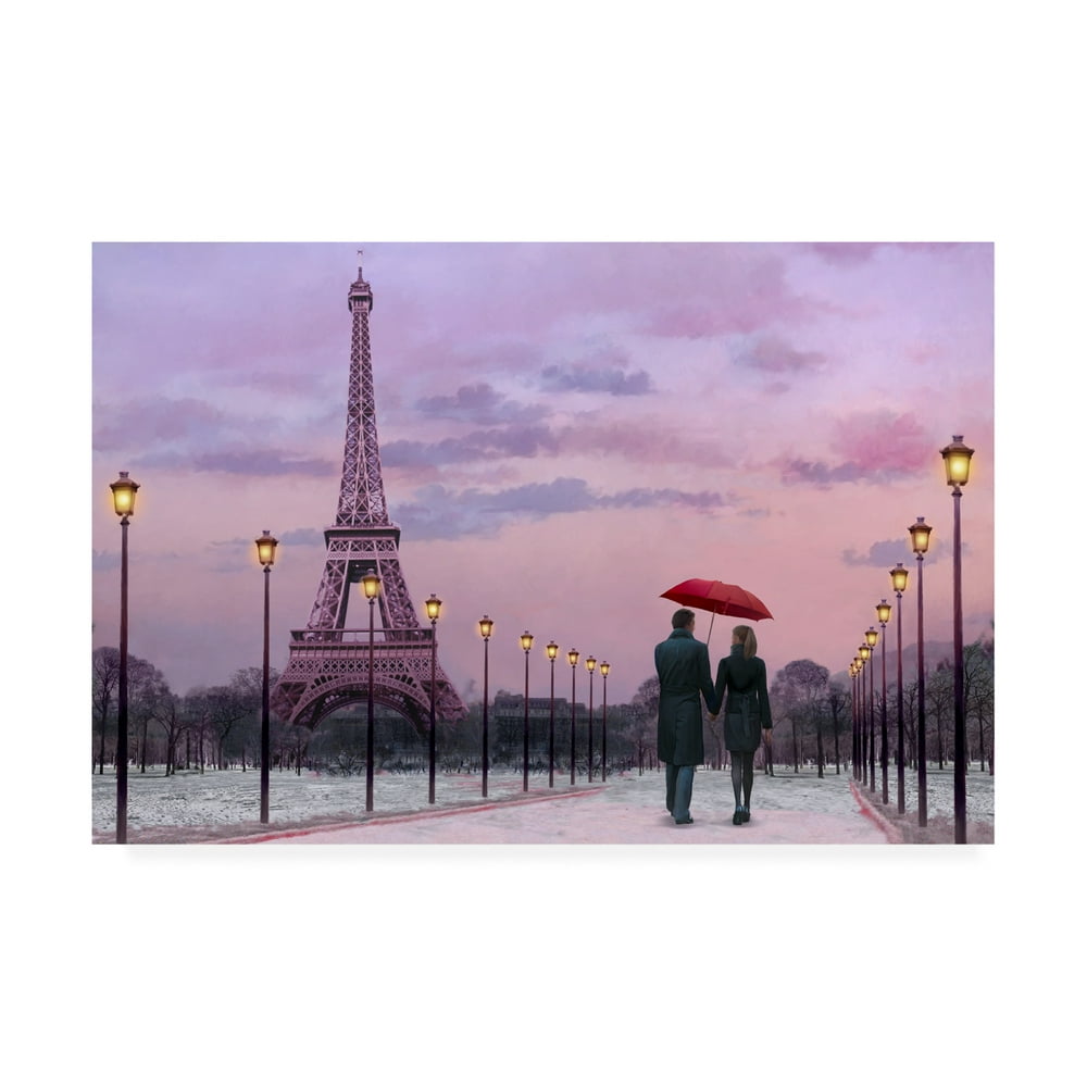 Trademark Fine Art 'Red Paris Umbrella' Canvas Art by Chris Consani