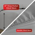 thumbnail image 7 of Infinitee Xclusives King Sheet Set of 4, 16-inch Deep Pocket - Microfiber King Bed Sheets, Grey, 7 of 7