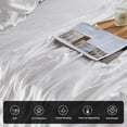 thumbnail image 3 of Sleep Zone Cooling Bed Sheet Set for Hot Sleepers, Ultra Soft Breathable Moisture-Wicking Sheets, Wrinkle-Resistant & Machine Washable, Deep Pocket, Solid Color Summer Bedding (Full, White), 3 of 6