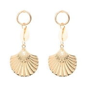 Pzvpluy Simple Acrylic Love Ladies Shape Gold Irregular Outer Jew Ring Earrings Earrings