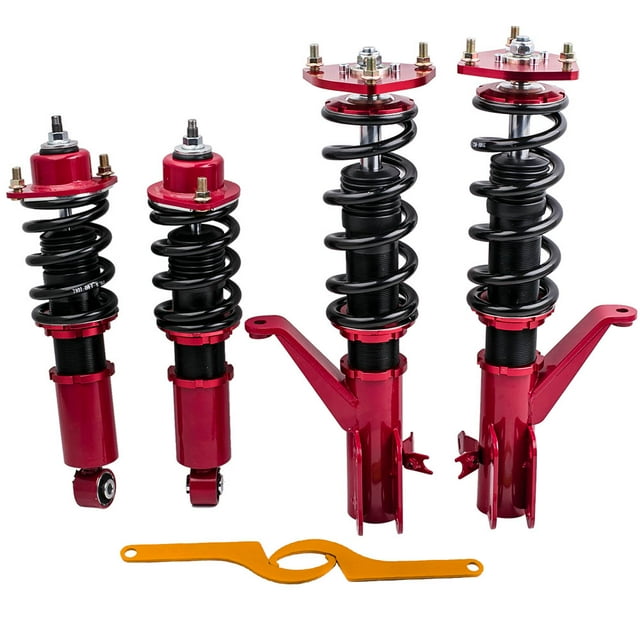 Maxpeedingrods Ensemble Complet de Coilovers pour Honda Civic EM2 2001 2002 2003 2004 2005 Hauteur Réglable