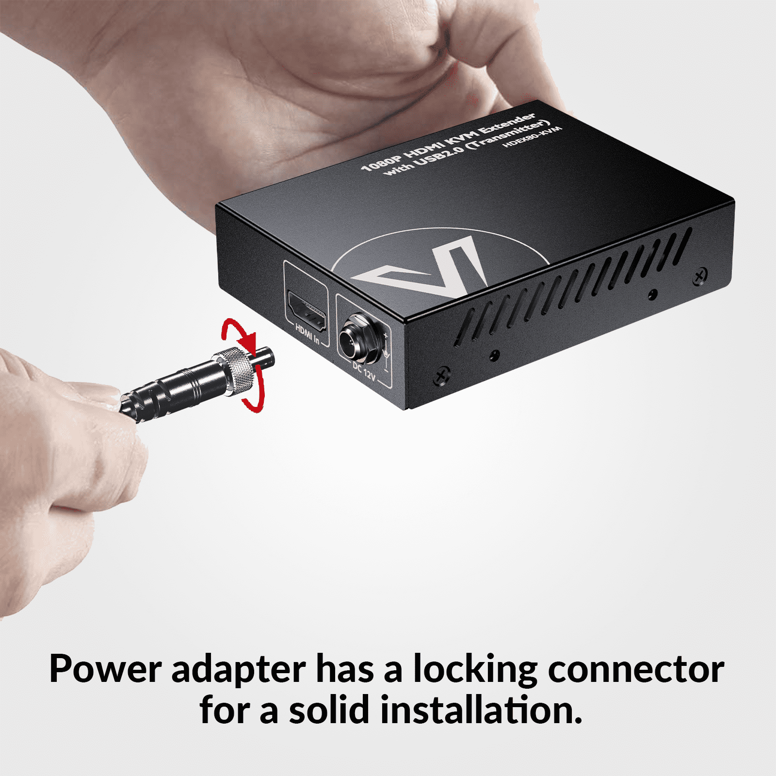 Zero-Latency 1080P HDMI KVM Extender over Cat 5e/6/6a, 80m/260ft USB Extender with PoE, 2-Port USB 2.0 for Remote PC Control