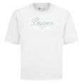thumbnail image 2 of Men's Levelwear White Atlanta Braves Ethereal Oversized Luxe Signature Knit T-Shirt, 2 of 3