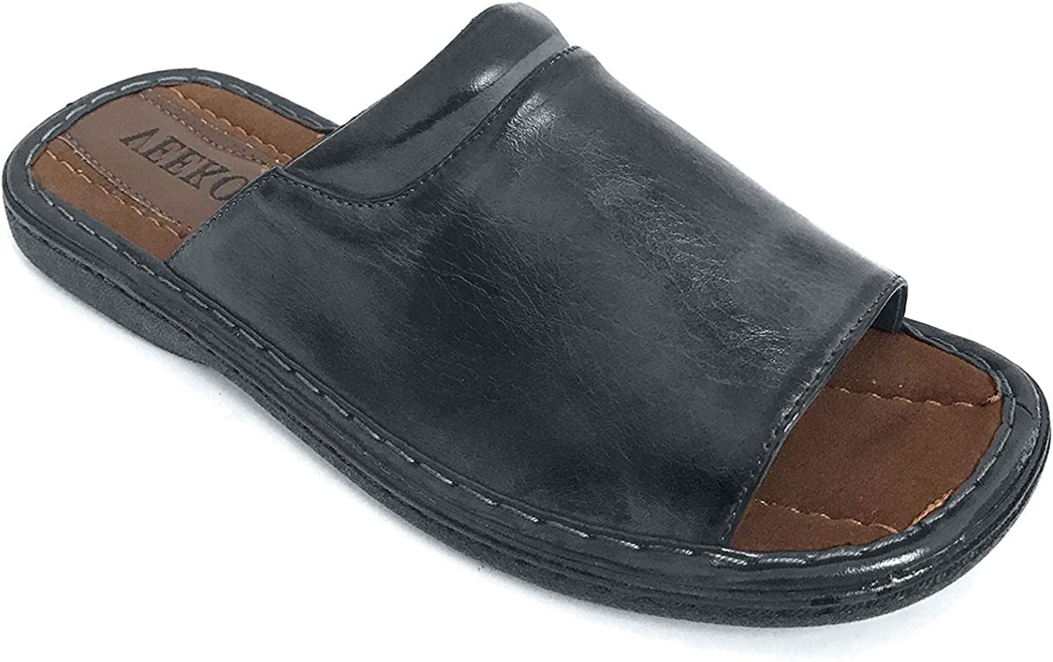 Fitflop Pantoffels Heren Amsterdam - Fitflop CHI Leer Sandalen Heren Zwart