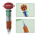thumbnail image 2 of Sports Theme Multi Color Ballpoint Pen Set Bulk 4 Color Retractable Design Writing Instruments - Football, 2 of 5