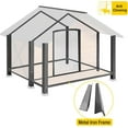 thumbnail image 4 of Aivituvin Insulated Dog House with Insulated Liner, Anti-Chewing Iron Frame 34.3" Large Outdoor Dog Kennel for Winter, Weatherproof, 4 of 9