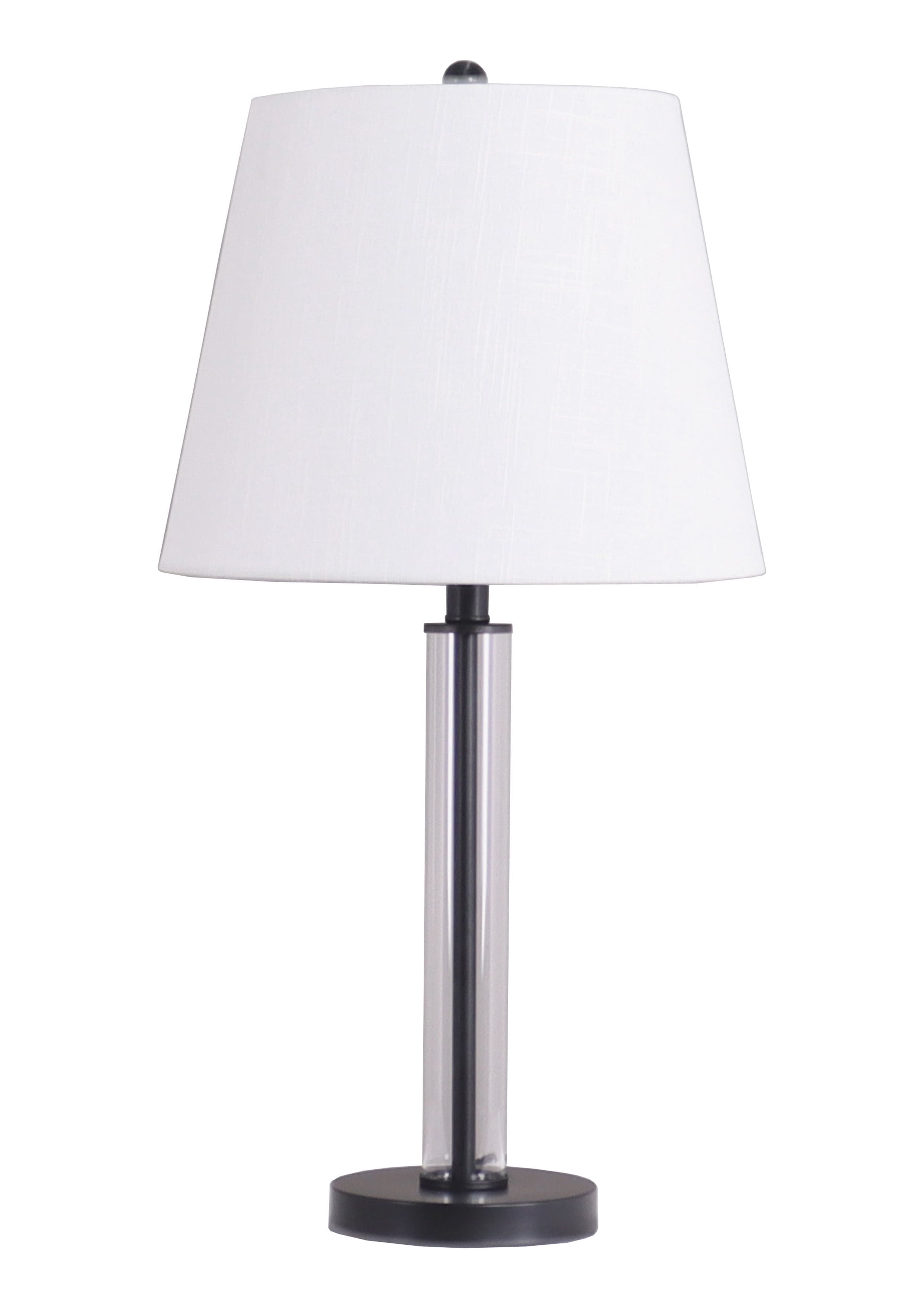 (2 pack) Better Homes & Gardens 19" Black Metal and Clear Glass Column Lamp Base