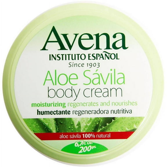 Avena Aloe Savila Body Cream, Moisturizing, Regenerates and Nourishes, All Skin Types, 6.7 fl oz