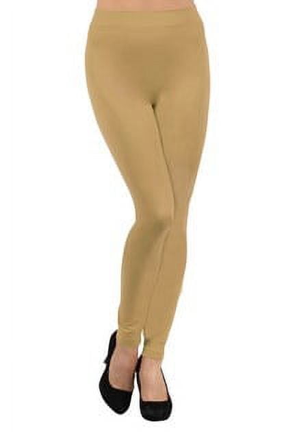 Lady's Celine Solid Color Seamless Fleece Legging - image 2