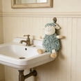 thumbnail image 4 of Weloille Lamb Shaped Hand Towel 1 Piece, High Absorbent Fluffy Microfiber Towel, Fast-Drying Adorable Decorative Hanging Towel, for Bathroom, Kitchen, Washroom and Home Daily Use, 4 of 6