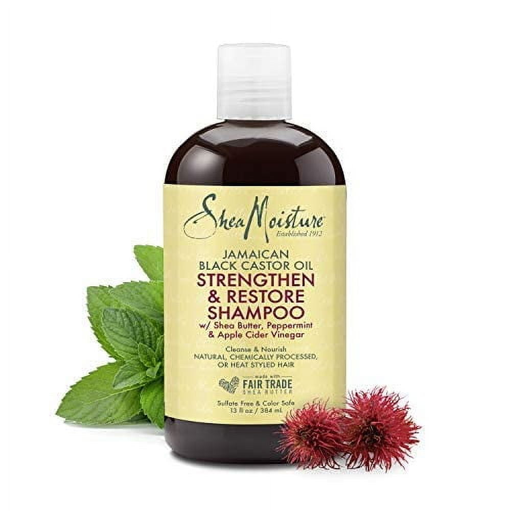 6 Pack - Shea Moisture Jamaican Black Shampoo Strengthen and Grow, 13 oz