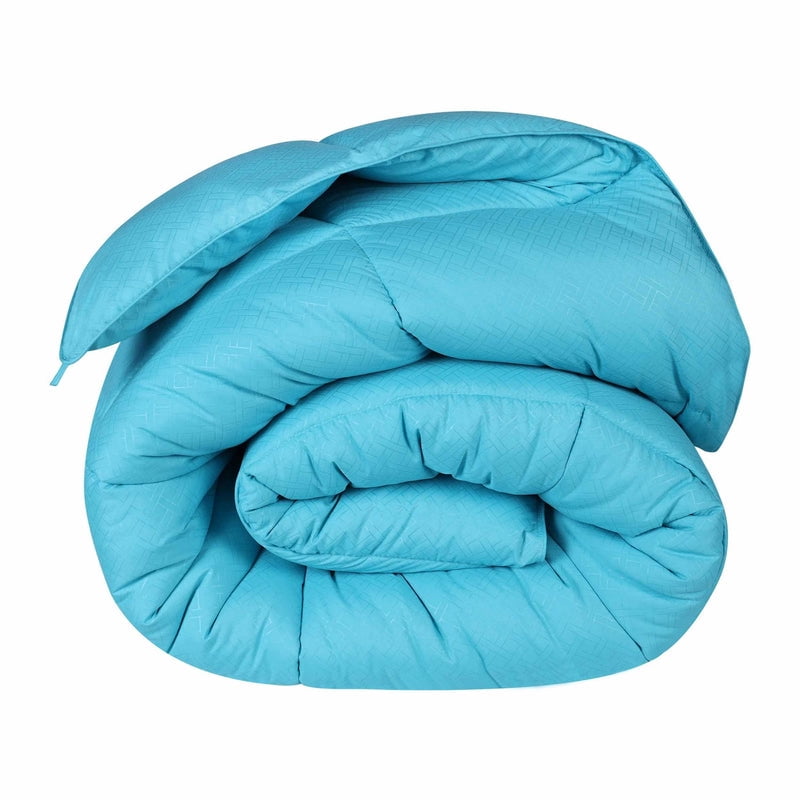 Superior Striped Reversible Down Alternative Comforter, Winter Blue, Twin/Twin XL