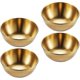 thumbnail image 1 of 4 Pieces Stainless Steel Round Mini Bowls Household Seasoning Dish (gold), 1 of 5