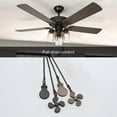 thumbnail image 5 of 8Pcs Ceiling Fan Pull Chain Set,Bulb and Fan Pattern Pull Chain Extension Fan Pull Chain Pendant 12 Inch (Red Bronze), 5 of 8