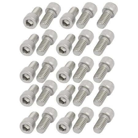 

1/4 -20 x 1/2 304 Stainless Steel Full Thread Hex Socket Head Cap Screws 25pcs