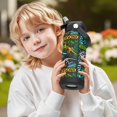 thumbnail image 5 of Ntswasd Botella De Agua Para Niños Con Pajita, Vasos Aislados Para Niños De 18 Oz Con Acero Inoxidable A Prueba De Fugas Para Deportes Escolares Y Viajes (Dinosaurio), 5 of 5